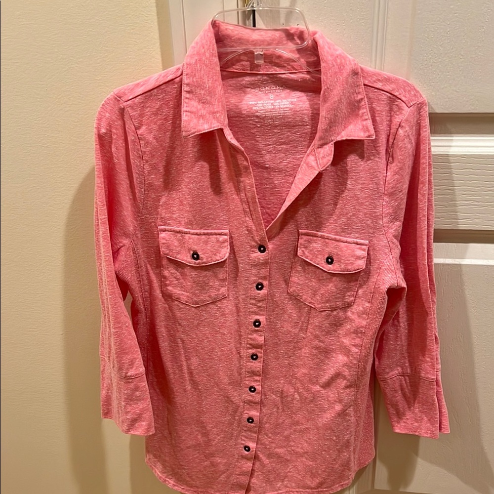 Pink Button-Up Shirt